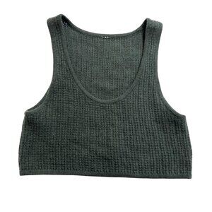 Cashmere Plush Waffle Cropped Tank